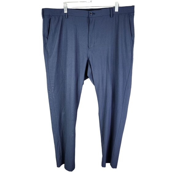Mens Blue Greg Norman Dress Pants Straight Chino Golf Flat Front Size 40X30 - Picture 1 of 12